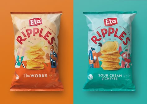 Chips Branding Design, Chips Packaging Design, Chips Packaging, Chip Packaging, Packaging Snack, Snacks Packaging, Snack Packaging, Snack Brands, Packaging Template Design