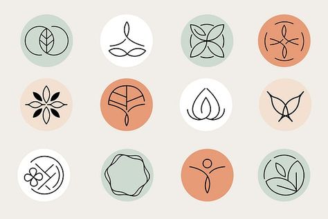 Healthcare Center, Business Symbols, Spa Logo, Marketing Icon, Yoga Branding, Yoga Logo, Cosmetic Logo, Center Logo, Marketing Concept