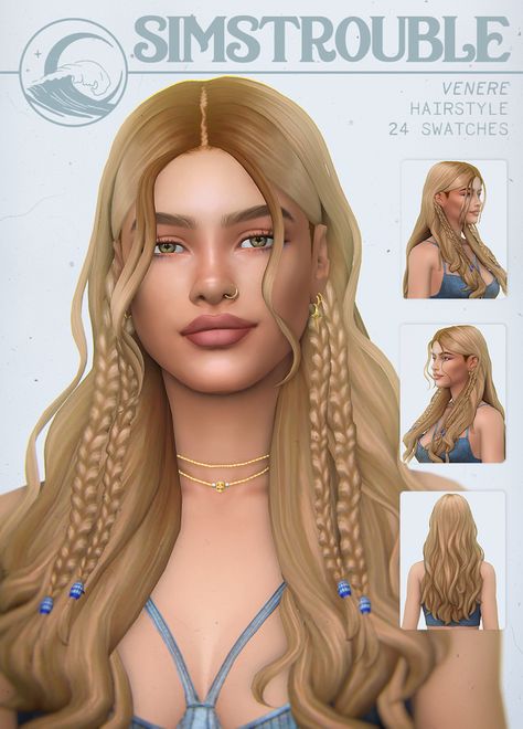 Sims 4 Cc Trendy, Sims 4cc Hair Female, Zodiac Challenge, Mod Hair, Cc Hair, The Sims 4 Skin, Pelo Sims, The Sims 4 Packs, Sims 4 Mm Cc