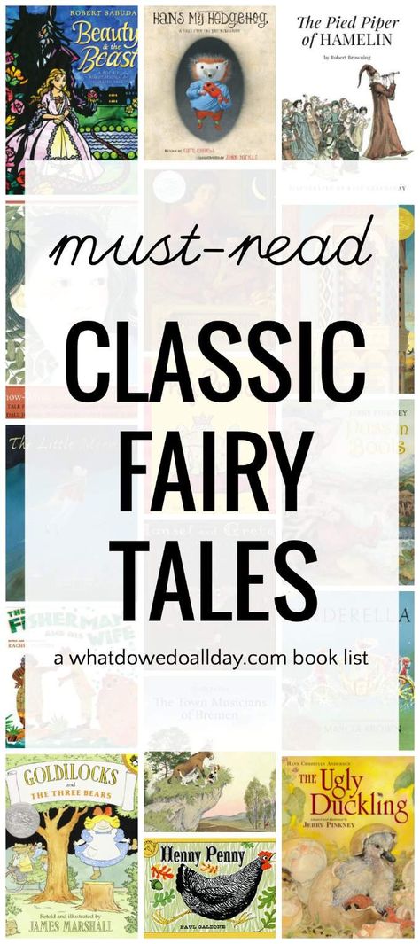 Classic fairy tale picture books every child and family should read. Fairy Tales Preschool, Fairy Tales Unit, Fairy Tale Theme, Fairy Tales For Kids, Classic Fairy Tales, Fairy Tale Books, Children's Literature, Chapter Books, Folk Tales