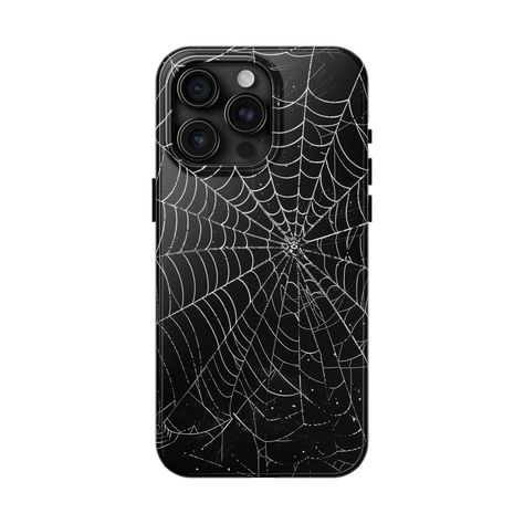 Goth Spider Web Phone Case for iPhone 15 Pro Max, 14, 13, 12, 11, XR, 8+, 7, SE, Black Dark Aesthetic by LeicesterCase on Etsy Spider Web Phone Case, Black Dark Aesthetic, Goth Spider, Web Phone, Web Patterns, Black Phone Case, Black Case, Coque Iphone, Spider Web