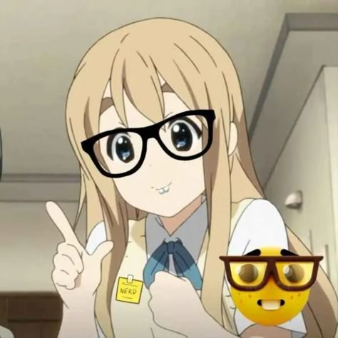 Mugi K On Icon, Mugi K On, K On Pfp, K-on Icons, Cute Nerd, K On, Alien Stage, Anime Nerd, Nerdy Girl