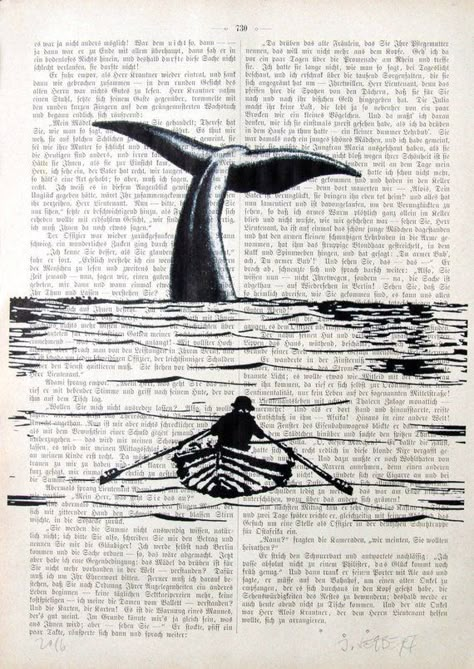 Illustration Whale, Newspaper Art, Graphic Design Brochure, Book Page Art, Whale Art, Linocut Art, Poster Illustration, Collage Vintage, Amazing Art Painting