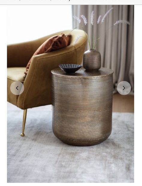 Industrial Side Tables, Contemporary Side Table, Furniture Shelves, Round Metal Side Table, Dream Living Room, Ball Ideas, Gold Side Table, Square Sofa, Industrial Side Table