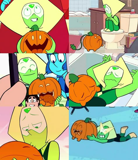 Peridot Su Pfp, Pumpkin Steven Universe, Steven Universe Pumpkin, Lion Steven Universe, Peridot Su, Lapis And Peridot, Peridot Steven Universe, Steven Universe Movie, Galaxy Photos