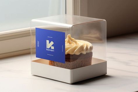 Cupcake box label mockup, editable product design | premium image by rawpixel.com / PLAIIII Cupcake Box Design, Cake Mockup, Bakery Mockup, Apparel Mockup, Label Mockup, Cupcake Images, Bakery Cake, Bakery Packaging, Cake Bakery