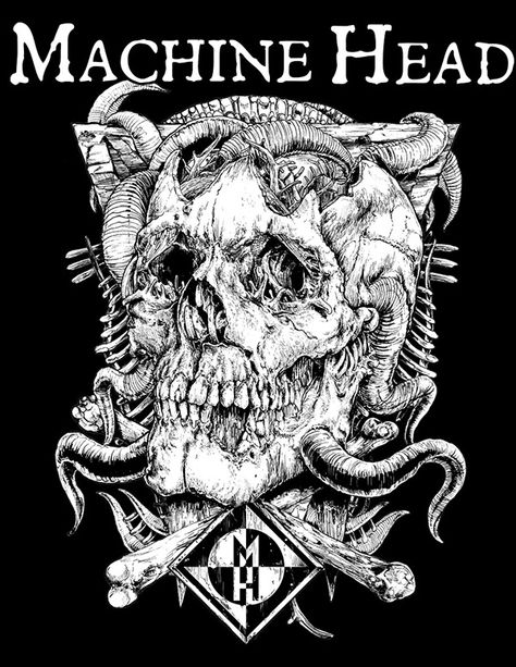 Machine Head on Behance Arte Heavy Metal, Tenacious D, Heavy Metal Art, Extreme Metal, Metal Albums, Machine Head, Heavy Metal Music, Rock Posters, Band Logos