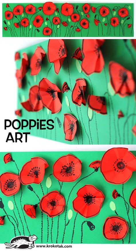 Poppies art | poppy mural | DIY poppies Poppy Craft For Kids, Remembrance Day Activities, Remembrance Day Art, Poppies Art, Poppy Craft, Remembrance Day Poppy, Poppy Art, Kindergarten Art, School Art Projects