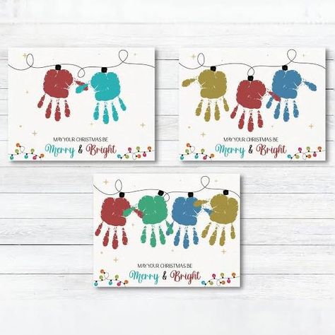 Kids Craft Christmas, Handprint Art Christmas, Dip Paint, Christmas Handprint Art, Xmas Cards Design, Christmas Handprint, Handprint Keepsake, Christmas Ideas Gifts, Christmas Gifts For Parents