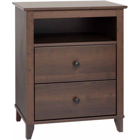 Yaletown 2-Drawer Tall Nightstand, Multiple Finishes, Brown Espresso Nightstand, Tall Nightstand, Transitional Nightstand, Tall Drawers, Tall Nightstands, Bedtime Reading, 2 Drawer Nightstand, Bedside Tables Nightstands, Wood Nightstand