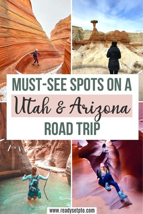 The Best Things To See on a Utah & Arizona Road Trip Road Trips Out West, National Parks Arizona, Arizona Road Trip Map, Colorado Utah Arizona Road Trip, Best 4 Day Vacations In The Us, Arizona Utah Road Trip Itinerary, Southern Utah Road Trip, Utah And Arizona Road Trip, Utah Road Trip National Parks