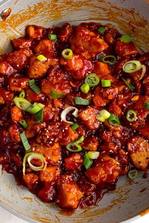 Rice Bowls Vegetarian, Spicy Tofu Recipes, Gochujang Tofu, Gochujang Recipe, Tofu Rice, Tofu Recipes Healthy, Tofu Recipes Vegan, Tofu Recipe, Rice Bowls Recipes