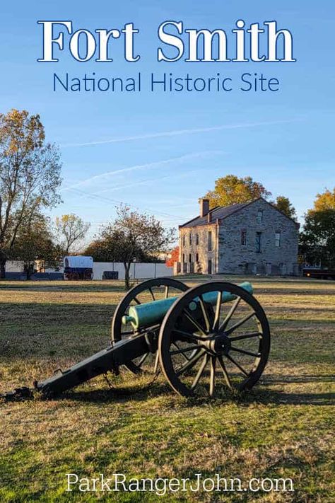 Everything you need to know to plan a great visit to Fort Smith National Historic Site in Arkansas. Photos and video, top things to do and see, history. Arkansas History, National Park Passport, Fort Smith Arkansas, Trail Of Tears, National Park Travel, Fort Smith, National Parks Trip, Beautiful Park, Before Sunrise