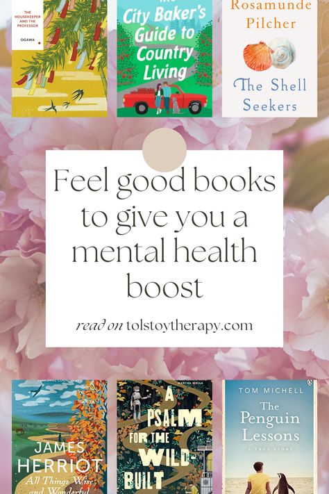 Best Therapy Books, Uplifting Books To Read, Books For Therapists, Wholesome Books For Adults, Lighthearted Books, Heartwarming Books, Books That Will Make You Laugh, Books For Mental Health, Best Feel Good Books