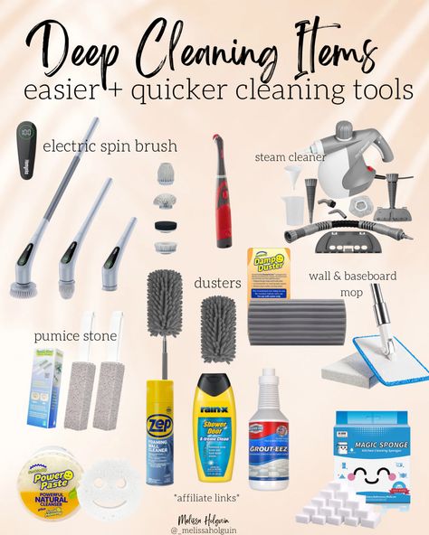 Deep Cleaning Tips! Cleaning Reset Tools. Deep Cleaning Tools. Cleaning House Tips. Cleaning Must Haves. Clean Home Tips. #cleaning #cleaningtips #clean #cleaningtricks Deep Cleaning Living Room, Deep Clean House In One Day, Must Have Cleaning Products, When To Replace Household Items, Office Cleaning Tips, Good Cleaning Products For Bathroom, Cheap Cleaning Supplies, Bedroom Deep Cleaning List, List Of Cleaning Supplies