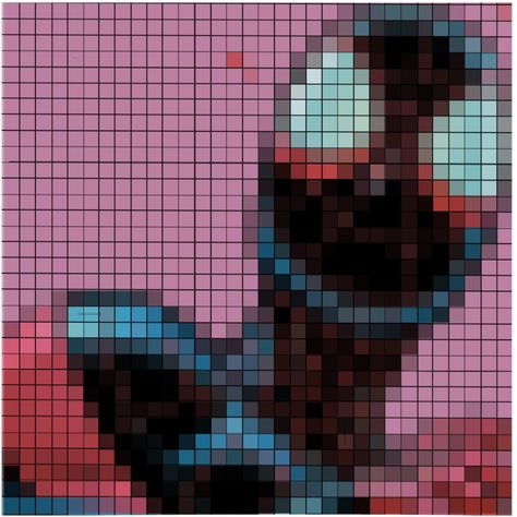 Miles Morales Grid Pattern, 32 By 32 Pixel Art, 32 X 32 Pixel Art, Pixel Art Hard, Artist Grid, 32x32 Pixel Art Grid, 32x32 Pixel Art, Pixel Grid, Pixel Art Pokemon