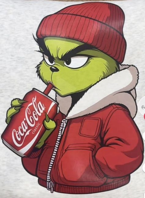 Coca Cola Drawing, Cartoon Grinch, Grinch Tattoo, Immagini Grinch, Grinch Art, Grinch Drawing, Images Pop Art, Grinch Images, Hipster Drawings