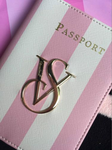 New Victoria's Secret Pink Stripe ID Card Holders Bag VS Passport Cover Case Victoria's Secret Aesthetic, Girls Halo, Pink Outfits Victoria Secret, Pink Nation, Wall Quotes Decals, Best Wall, Pink Girly Things, Victoria Secret Fashion, Victoria Secrets