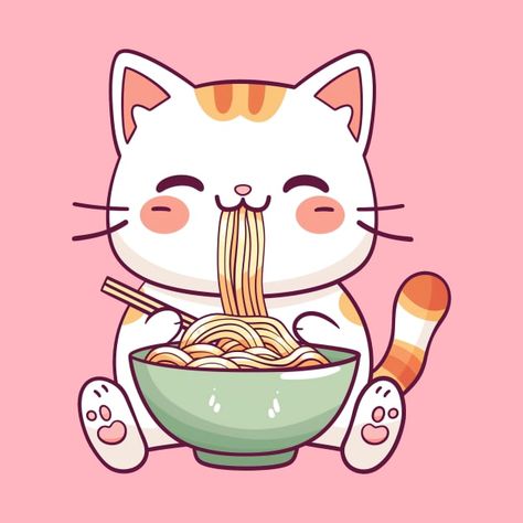 Kawaii Tshirt Design, Kawaii Tshirt, Kawaii Ramen, Quirky Humor, Ramen Noodle, Light Sign, Neon Light Signs, Cat T Shirt, Funny Movies