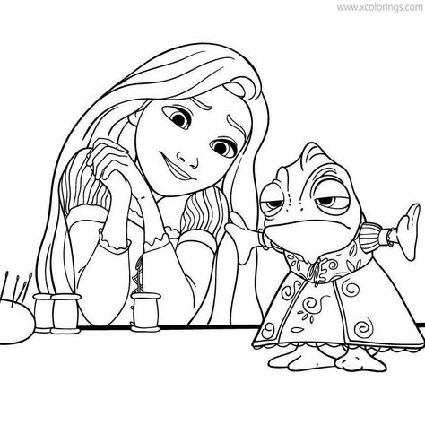 Rapunzel Coloring, Rapunzel Coloring Pages, Tangled Coloring Pages, Disney Princess Colors, Disney Princess Coloring Pages, Princess Coloring Pages, Princess Coloring, Flower Coloring Pages, Line Illustration