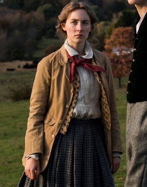 Little Women Jo March Trench Coat - Saoirse Ronan Brown Corduroy Coat Little Women Costumes, Estilo Rachel Green, March Outfits, Jo March, Corduroy Coat, Woman Movie, Little Women, Women's Costumes, Dandy