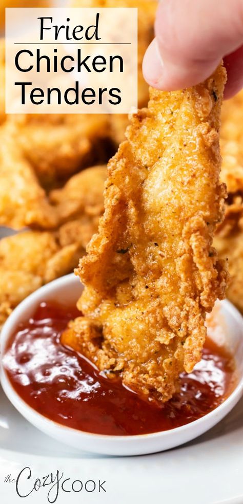 Chicken Tender Batter Recipe, Crispy Fried Chicken Tenders, Extra Crispy Fried Chicken, Chicken Tender Recipes Easy, Easy Chicken Tenders, Fried Chicken Batter, Buttermilk Chicken Tenders, Homemade Chicken Tenders, Easy Fried Chicken