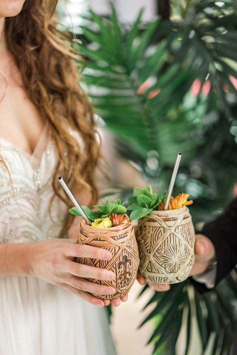 Dreamy Tropical Technicolor Wedding Elopement With Maggie Sottero Wedding Dresses in Austin, Texas - Caitlin Rose Photography - Hannah Roberts - wedding tiki drink cocktail #tropicalwedding #weddingplanning #maggiesottero #austinwedding #coolbride #atxwedding #tikiwedding #tikidrinks #cocktails #weddingcocktails #weddingdrinks #colorfulwedding @maggiesottero @holahannita