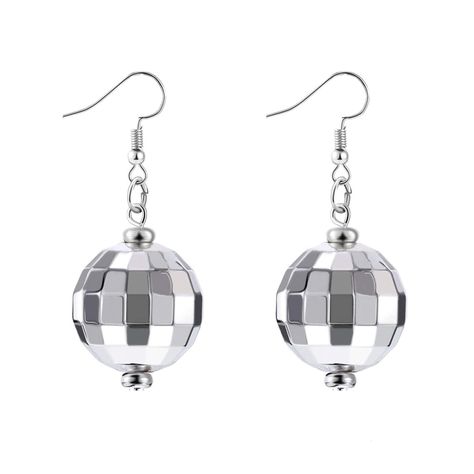 Mirror Ball Earrings, Disco Outfits Women, Mirrorball Costume, Disco Accessories 70s, Mirrorball Earrings, Disco Accessories, Disco Outfits, Disco Earrings, Disco Ball Earrings