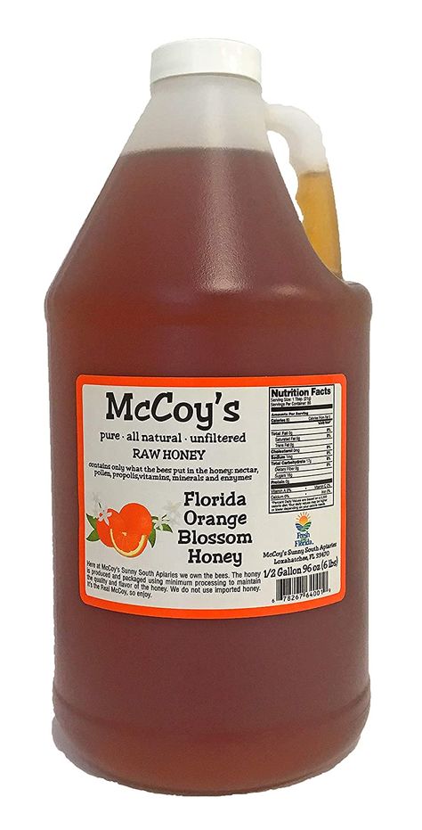 Amazon.com : Raw Honey - Pure All Natural Unfiltered & Unpasteurized - McCoy's Honey Florida Orange Blossom Honey 6lb : Grocery & Gourmet Food How To Make Mead, Orange Blossom Honey, Real Honey, Florida Oranges, Happy Belly, Best Honey, Organic Honey, Craft Brewing, Natural Honey