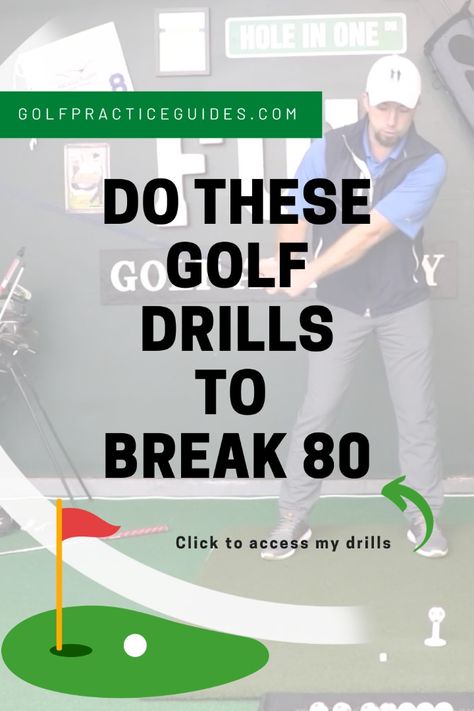 Want to break 80? Do these golf drills. Click to see my favorite practice drills for golfers. Golf Academy, Golf Score, Golf Videos, Golf Drills, Golf Rules, Golf Exercises, Golf Practice, Video Library, Golf Training