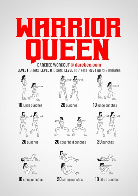 Boxing Fitness Workout, Mma Women Workout, Kickboxer Workout, Acotar Workout, Warrior Exercise, Fantasy Workout, Combat Workout, Darebee Workout, Boxing Workouts