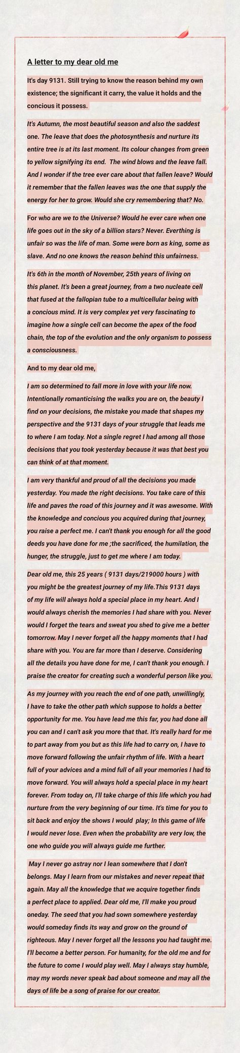 It's my birthday, and I write a letter to myself. Letter To My Self On My Birthday, Birthday Promise To Myself, Birthday Note For Myself, Birthday Message For Myself Note, Letter To Myself On My Birthday, Birthday Write Up For Myself, Birthday Letter To Myself, Birthday Words For Myself, Letter To Myself Deep