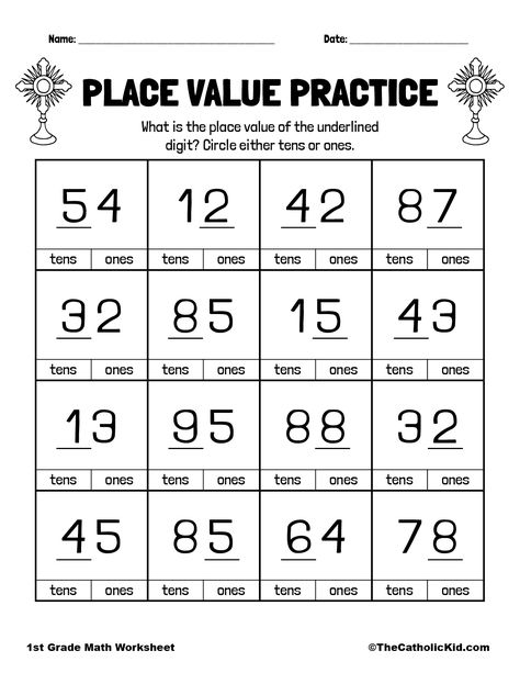 Number Place Value Worksheets, Place Value Activities 1st Grade, Place Value For Grade 1, Number Value Worksheets, Place Value Grade 1, Value And Place Value Worksheet, Place Value Worksheets For Grade 1, Grade 2 Place Value Worksheets, Place Values Worksheets