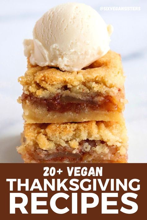 Thanksgiving Desserts Vegan, Six Vegan Sisters, Vegan Thanksgiving Dessert, Dessert Recipes Cookies, Cornbread Easy, Vegan Holiday Recipes, Vegan Holiday, Vegan Thanksgiving Recipes, Vegan Bakery