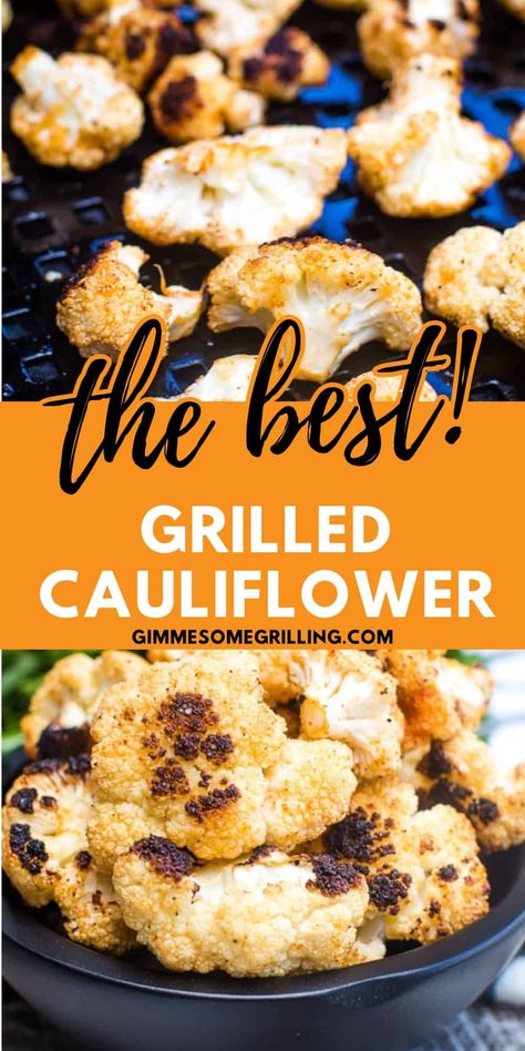 Grilled Side, Grilled Side Dishes, Grilled Broccoli, Easy Vegetable Recipes, Grilled Cauliflower, Cauliflower Recipe, Cauliflower Steaks, Side Dish Recipes Easy, Easy Side Dish