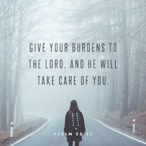 Psalms 55 22, Psalm 55, Cast Your Burdens, Cast Your Cares, Bible Quote, Gods Promises, Daily Bible, Verse Of The Day, Verse Quotes