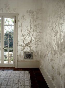 ~~~~~ Smart Tiles, With Wallpaper, Chinoiserie Wallpaper, Chinoiserie Chic, Beautiful Wall, Wall Paint, 인테리어 디자인, My Dream Home, Chinoiserie