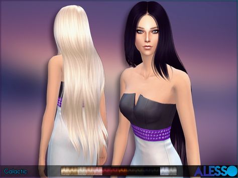 This is Amazing hair! [X] Downloaded Galactic Hair, Straight Thick Hair, Ariel Hair, Waist Length Hair, Extremely Long Hair, Extra Long Hair, Sims Hair, Super Long Hair, Very Long Hair