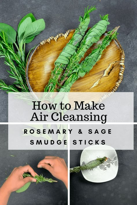 Rosemary and sage smudge sticks are the perfect duo for protection and clearing negative energy in your home. Here's how to make them at home. Meditation Office, Smudge Sticks Diy, Spell Herbs, Sage Cleansing, Sage Sticks, Clearing Negative Energy, Sage Smudge Sticks, Rosemary Sage, Magia Das Ervas