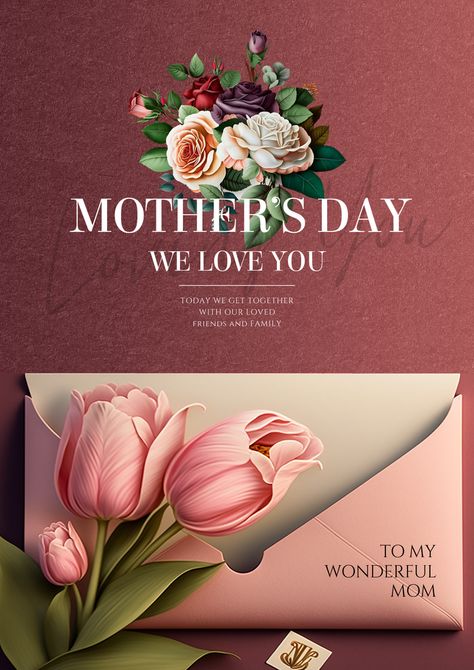 Flower Creative Ads, Flowers Poster Design, Mother Day Poster Design, Mothers Day Graphic Design, Flower Ads, Mothers Day Promo, Mothers Day Cartoon, Mothers Day Ad, Mothers Day Design