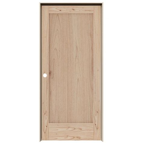 JELD-WEN MODA 1-Panel Solid Core Unfinished White Cedar Prehung Interior Door | Wayfair Wood Panel Door, Cedar Door, Oak Interior Doors, Wood Hinges, Craftsman Door, Prehung Interior Doors, Contemporary Doors, White Cedar, Solid Wood Doors