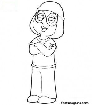 Printable Cartoon characters Meg Family Guy coloring page - Printable Coloring Pages For Kids Meg Family Guy, Griffin Drawing, I Griffin, Family Guy Cartoon, Meg Griffin, Family Coloring Pages, Simpsons Drawings, Free Kids Coloring Pages, Family Man