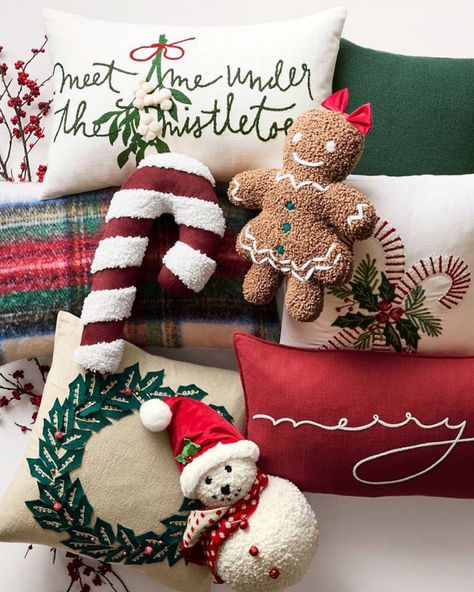 Holiday Pillows available in the most adorable shapes, colors, and beautiful patterns. Sherpa gingerbread pillow / candy cane pillow / Merry Christmas / plaid pillow Follow my shop @BusyBeeBlessings on the @shop.LTK app to shop this post and get my exclusive app-only content! #liketkit #LTKhome #LTKSeasonal #LTKHoliday @shop.ltk https://liketk.it/4jmOh Christmas Moodboard, Pottery Barn Christmas, Pillow Christmas, Christmas Throws, Shaped Pillow, Christmas Bedroom, Christmas Pillows, Holiday Pillows, Throw Pillows Christmas