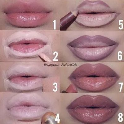 Big Lips Tutorial, Round Lips, Bigger Lips Makeup, Bigger Lips, Basic Makeup Tutorial, Light Skin Makeup, Lips Tutorial, Apply Lipstick, Fake Lips