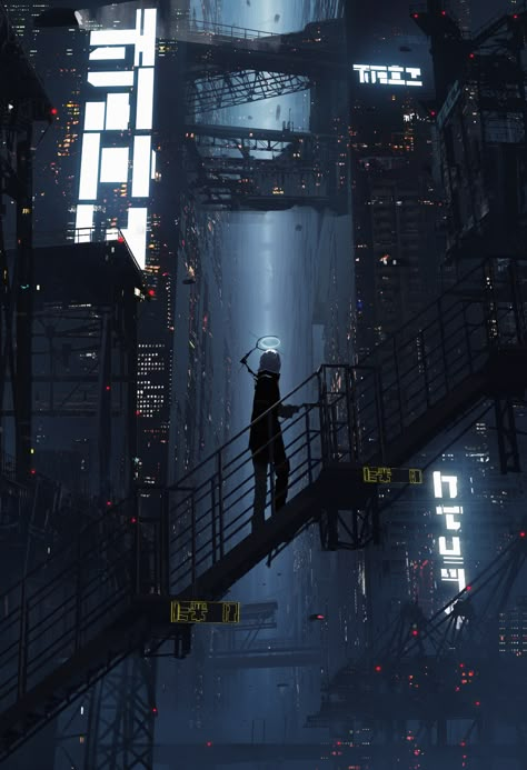 ArtStation - Sci-fi Sci Fi Aesthetic, Sci Fi City, Sci Fi Environment, City At Night, Cyberpunk Aesthetic, Cyberpunk City, Arte Cyberpunk, Futuristic Art, Arte Inspo