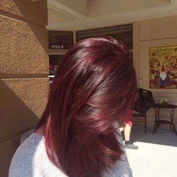 Wine Balayage, Lob Hairstyles, Lob Hair, Wine Hair Color, Cherry Red Hair, Wine Red Hair, Short Red Hair, Wine Hair, Red Hair Inspo