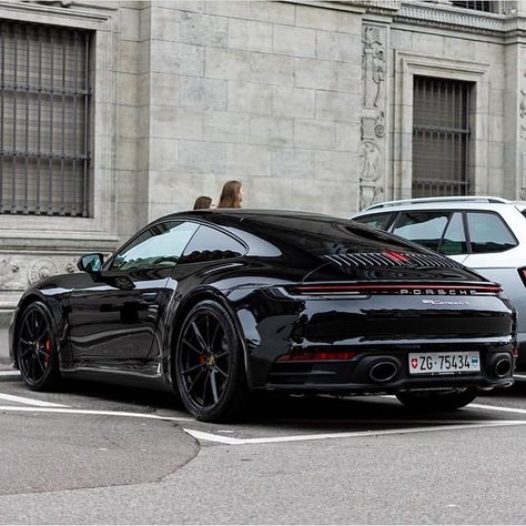 Porsche on Instagram: “🚗 | 992 in all black 😍 📸 | @exotics_of_switzerland @t_schleicher •••••••••• 📱 | Partner with : @the.carsociety 📧 | s.schootstra@outlook.com…” Porche Car, Cayman Porsche, Carros Porsche, Porsche Girl, 996 Porsche, Black Porsche, Porsche Sports Car, Porsche 991, Vw Porsche