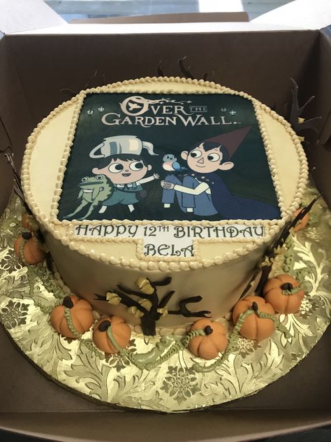 Over The Garden Wall Themed Party, Over The Garden Wall Birthday Party, Over The Garden Wall Party Decor, Over The Garden Wall Birthday, Over The Garden Wall Cake, Potatoes And Molasses, Goofy Cake, Molasses Cake, Pinterest Cake