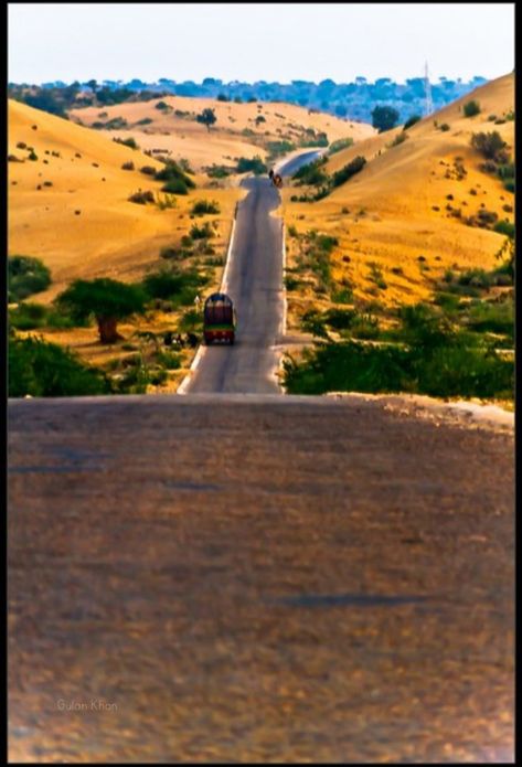 Thar Desert, Desert Area, Desert Photography, Pakistan, Country Roads, Road, Photography