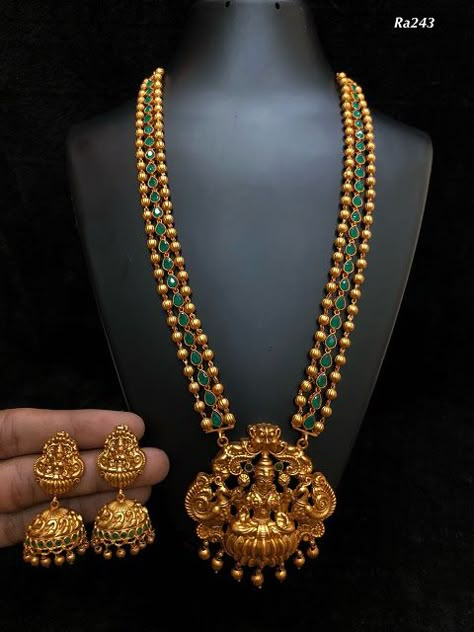 Latest 1 gram Long Haram | Buy Online Jewellery | Elegant Fashion Wear Gold Haram Designs Indian Latest, Long Haram Gold Jewellery Designs, Long Haram Gold, New Jewellery Designs, Jewellery Elegant, Temple Jewellery Earrings, 1 Gram Gold Jewellery, Long Haram, Gold Temple Jewellery